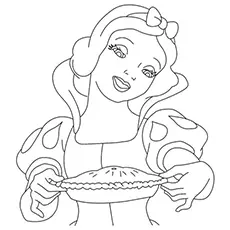 Snow White made Pie is Ready coloring page