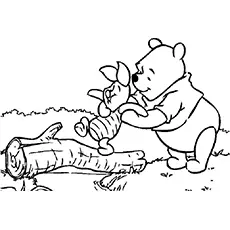 Winnie the pooh and piglet coloring page