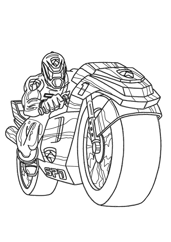 The-Power-Ranger-on-a-Battle-Bike