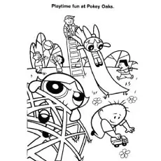 Powerpuff Girls Fun at Pokay Oaks coloring page