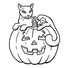 halloween cat coloring