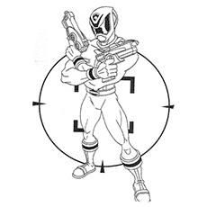 red ranger samurai coloring pages