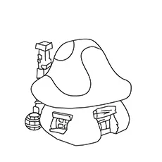 Smurf Home coloring page