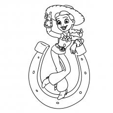 The Stylish Jessie The Cowgirl Toy Story coloring page