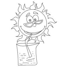 The Sun Is Cool coloring pages 