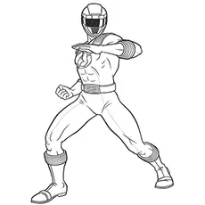 The Super Mega Blue Ranger coloring page_image