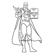 Superman inviting you to color colouring pages