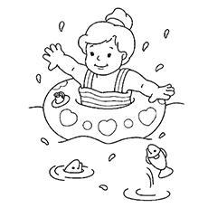 coloring pages of beach items