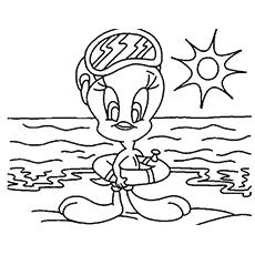 printable coloring pages of the beach