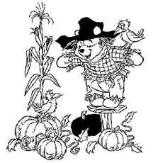 winnie the pooh scarecrow coloring page