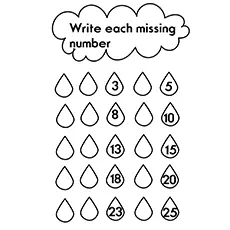 Write The Missing Number coloring page_image