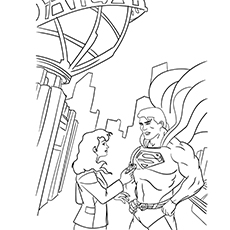 Superman in a discussion coloring pages