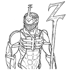 The Lord Zedd Power Rangers coloring page