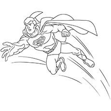 Flying superman coloring pages