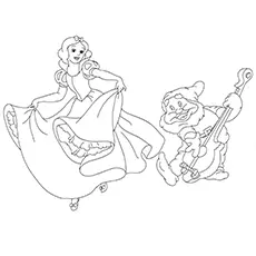 The Snow White coloring page