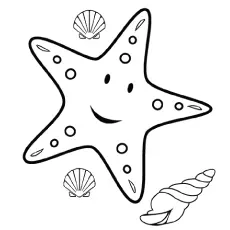 The starfish animal coloring page
