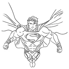 The superman full picture coloring page