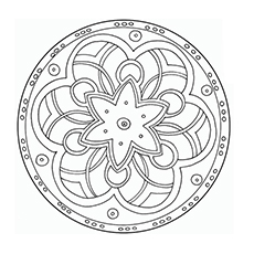 Pattern in Circle Shape Coloring Pages Printable