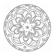 Pattern in Circle Shape Coloring Pages Printable_image