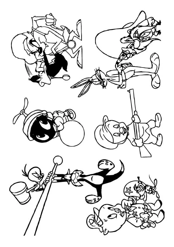The-tweety-with-looney-tunes-characters
