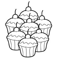 printable cupcake coloring pages