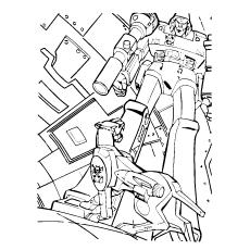 Transformer and His Pet coloring page