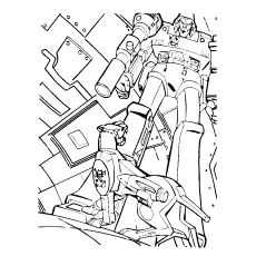 Transformer and His Pet coloring page