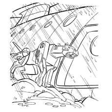 Transformer Caught In A Storm coloring page