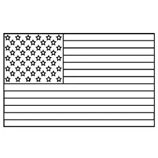 United States of America Flag coloring page