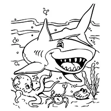 Water Animals coloring page