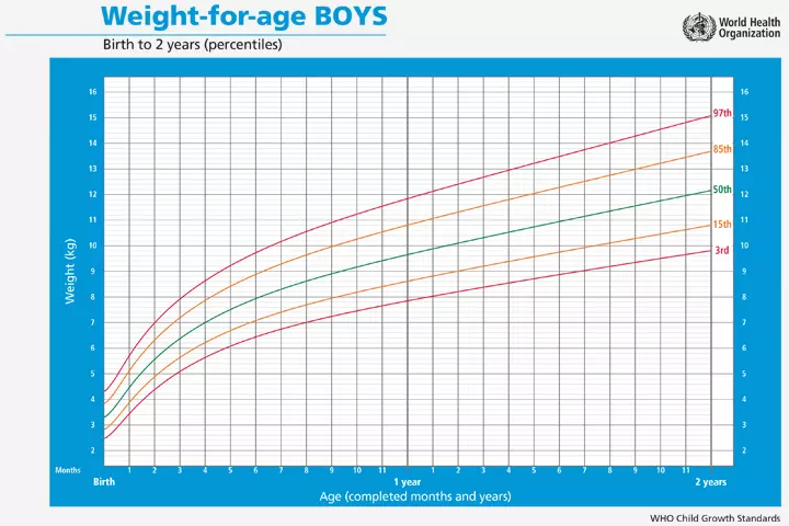 Weight chart for age baby boy growth chart