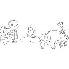 Winnie into Hundred Acres of Land coloring page