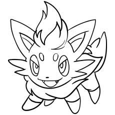 Zorua Pokemon coloring page