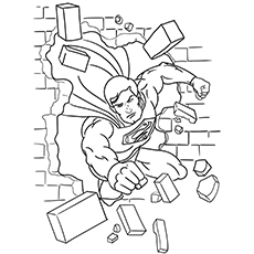 Wall shot superman coloring pages
