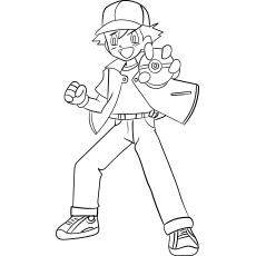 ash and friends coloring pages