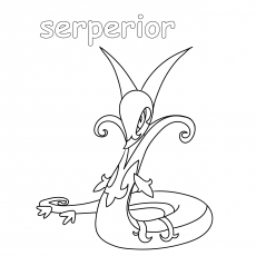 Pokemon Serperior coloring page