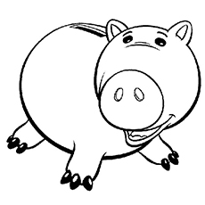 Hamm from Toy Story coloring page