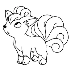 Character Vulpix Pokemon coloring page