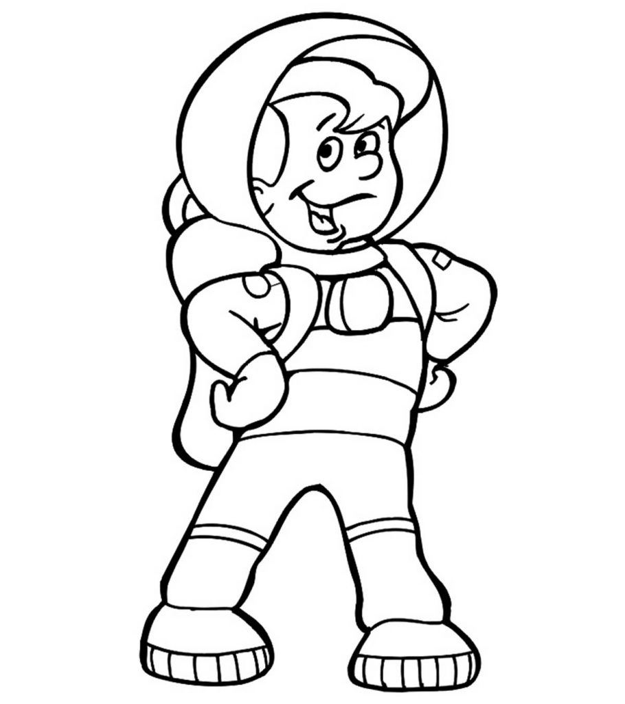 Free Printable Astronaut Colouring Page