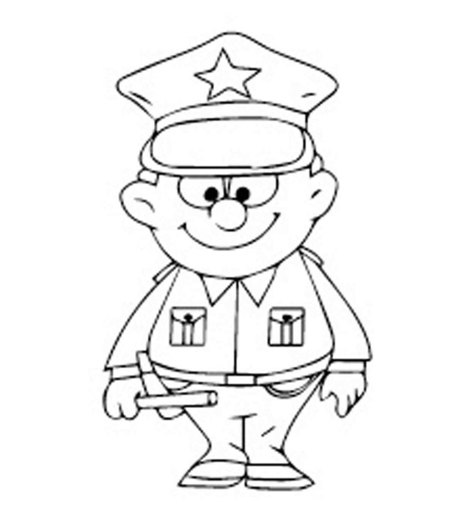 Police Hat Coloring Pages