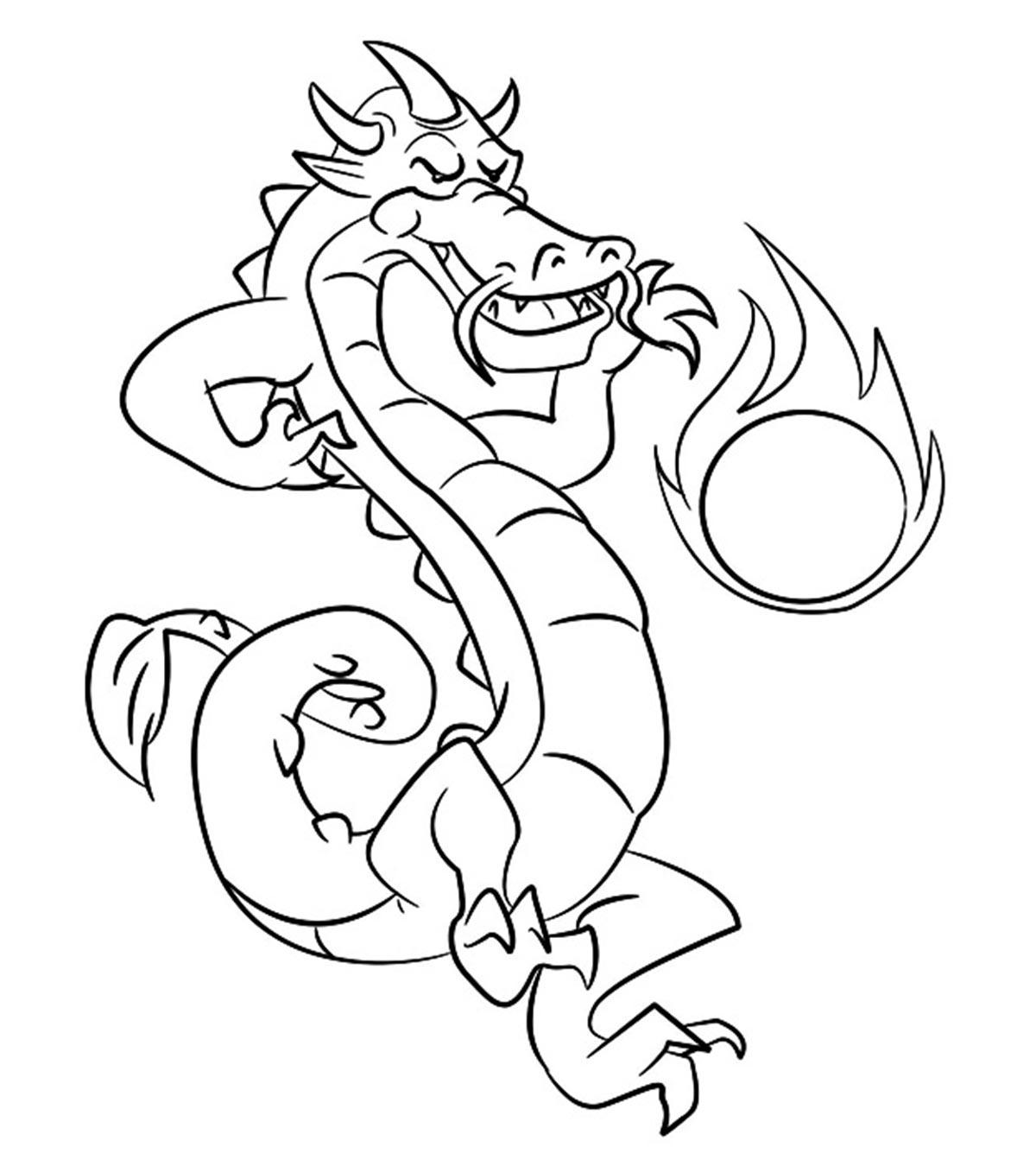 coloring pages of chinese dragons