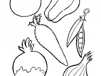 10 Vegetables Coloring Pages For Your Toddler