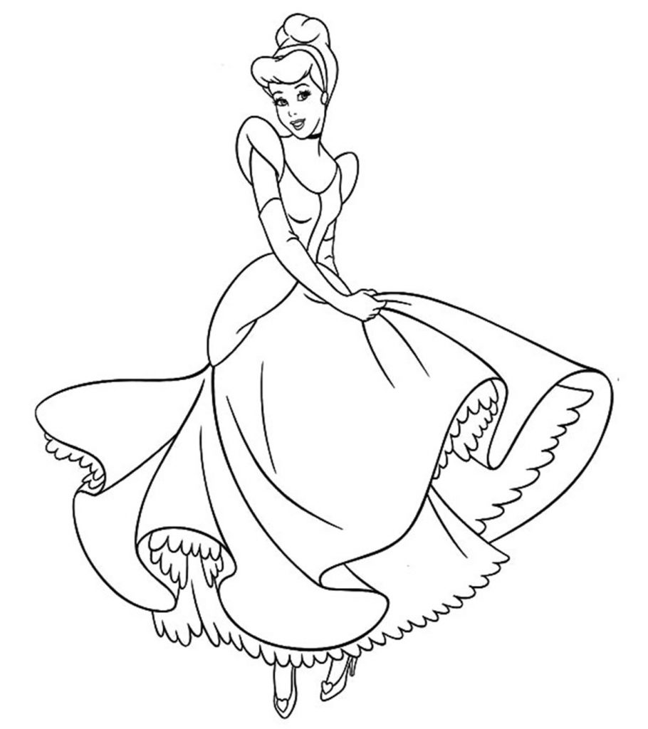Top 20 Free Printable Cinderella Coloring Pages Online