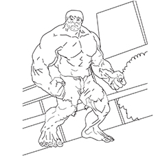 Becoming A Hulk Coloring Page