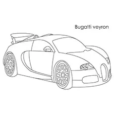 Bugatti Veyron Sports Car Coloring Page