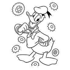 A Cute Donald Duck coloring page