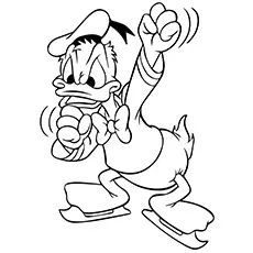 A Cute Donald Duck coloring page