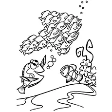 Printable Cute Finding Nemo with Friends Coloring Pages