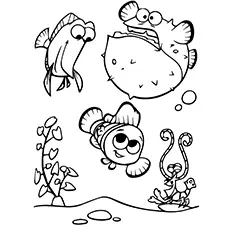 Nemo With Bloat Coloring Pages