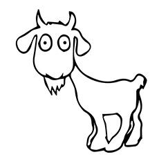 Goat coloring page